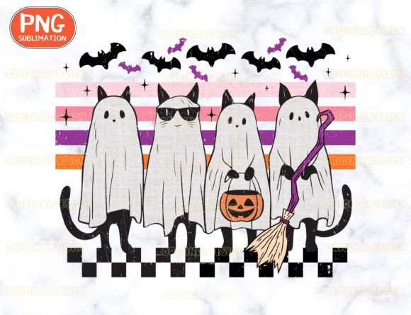 Download Ghost Spooky Cat Pumpkin Halloween Png - Pumpkin Collection