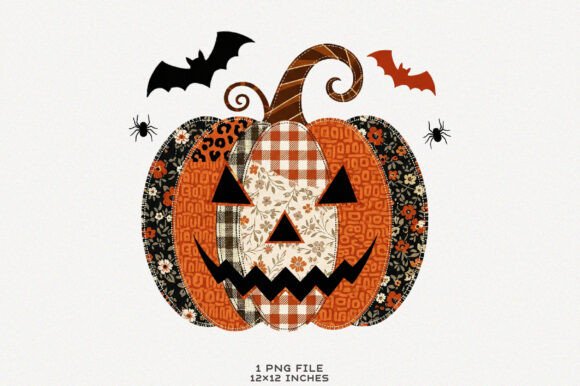 Download Patchwork Pumpkin Png Halloween Png - Pumpkin Collection