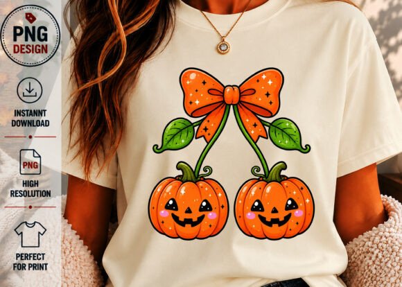 Download Kawaii Cherry Pumpkins PNG Halloween - Pumpkin Collection