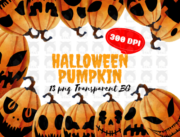 Download Watercolor Fall Halloween Pumpkin A4 - Pumpkin Collection